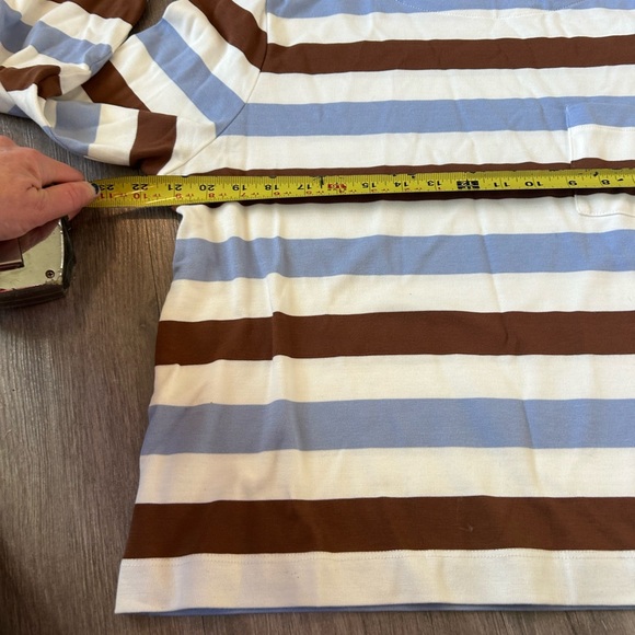 Striped Brown and Blue Long Sleeve Top - Picture 5 of 9